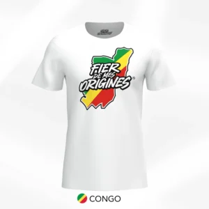 T-shirt Fier de Mes Origines - République du Congo