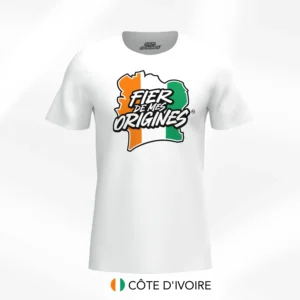 T-shirt Fier de Mes Origines - Côte d'Ivoire