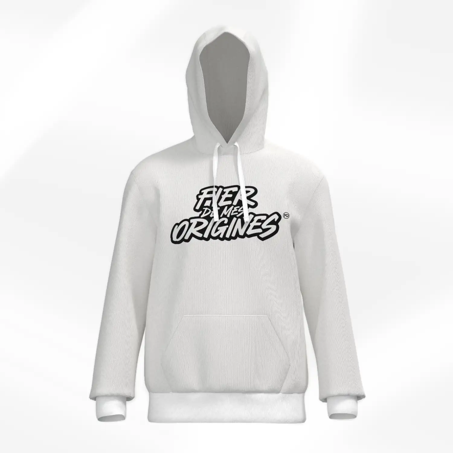 Sweat à capuche blanc - Fier de Mes Origines