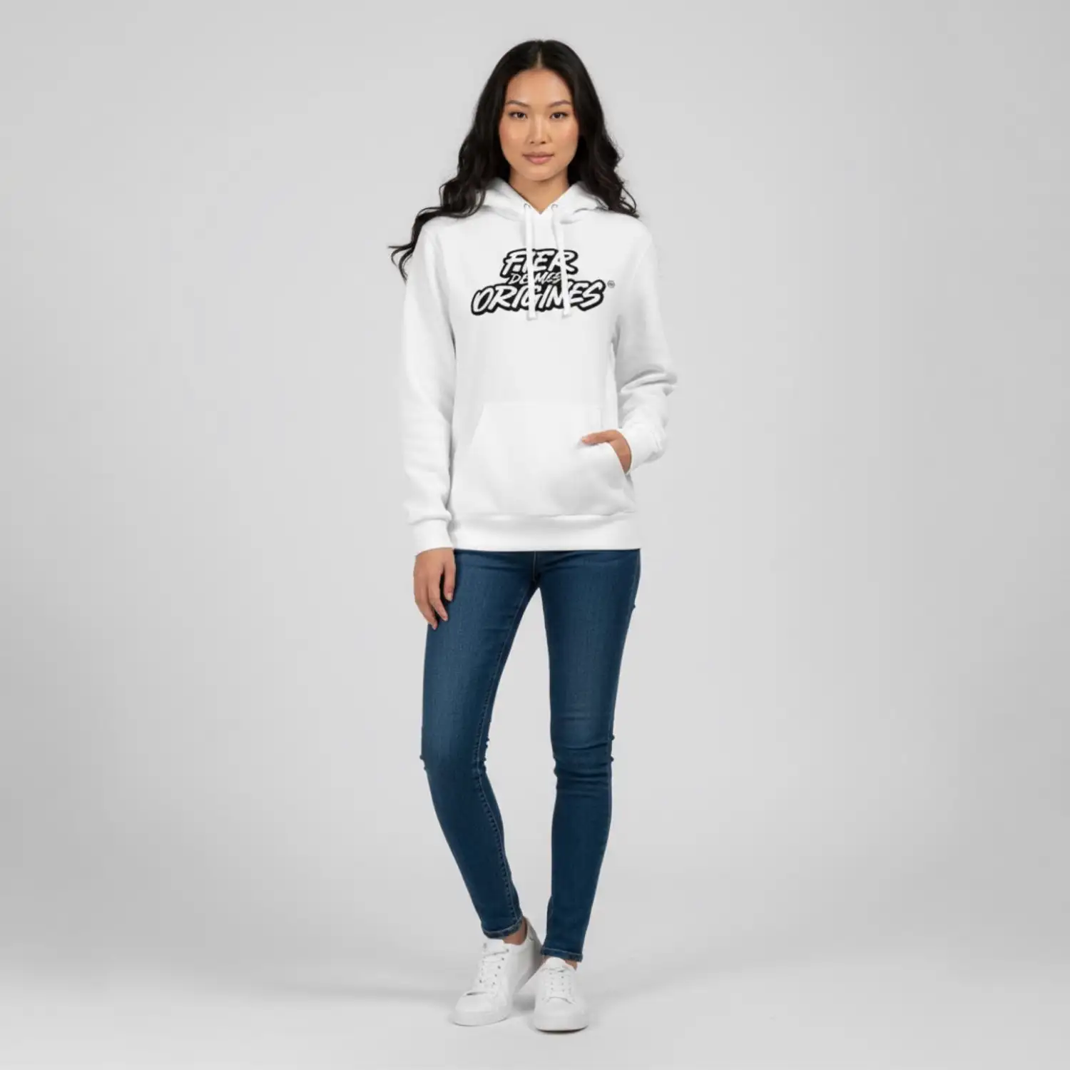 Sweat à capuche blanc - Fier de Mes Origines – Image 2