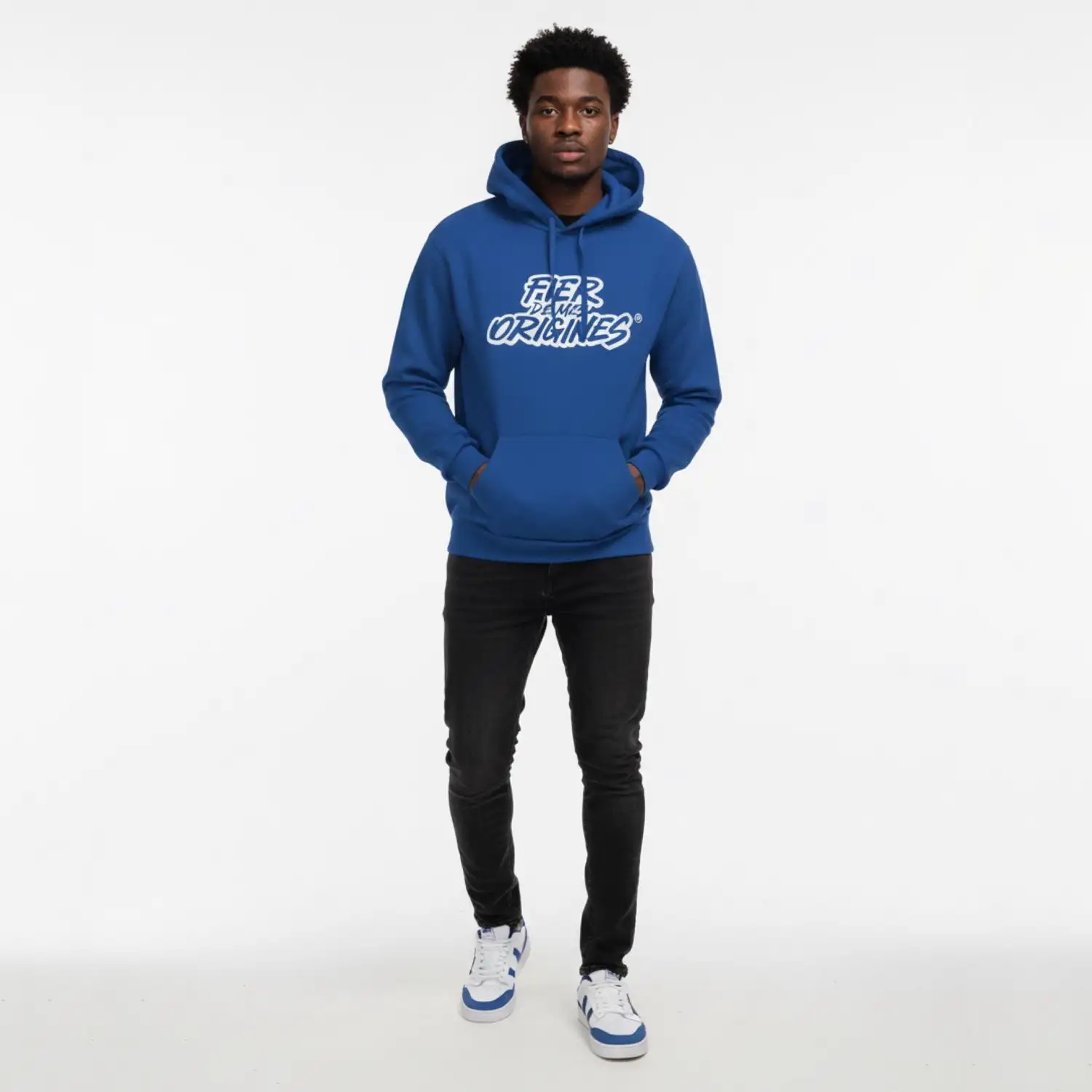 Sweat à capuche bleu - Fier de Mes Origines – Image 2