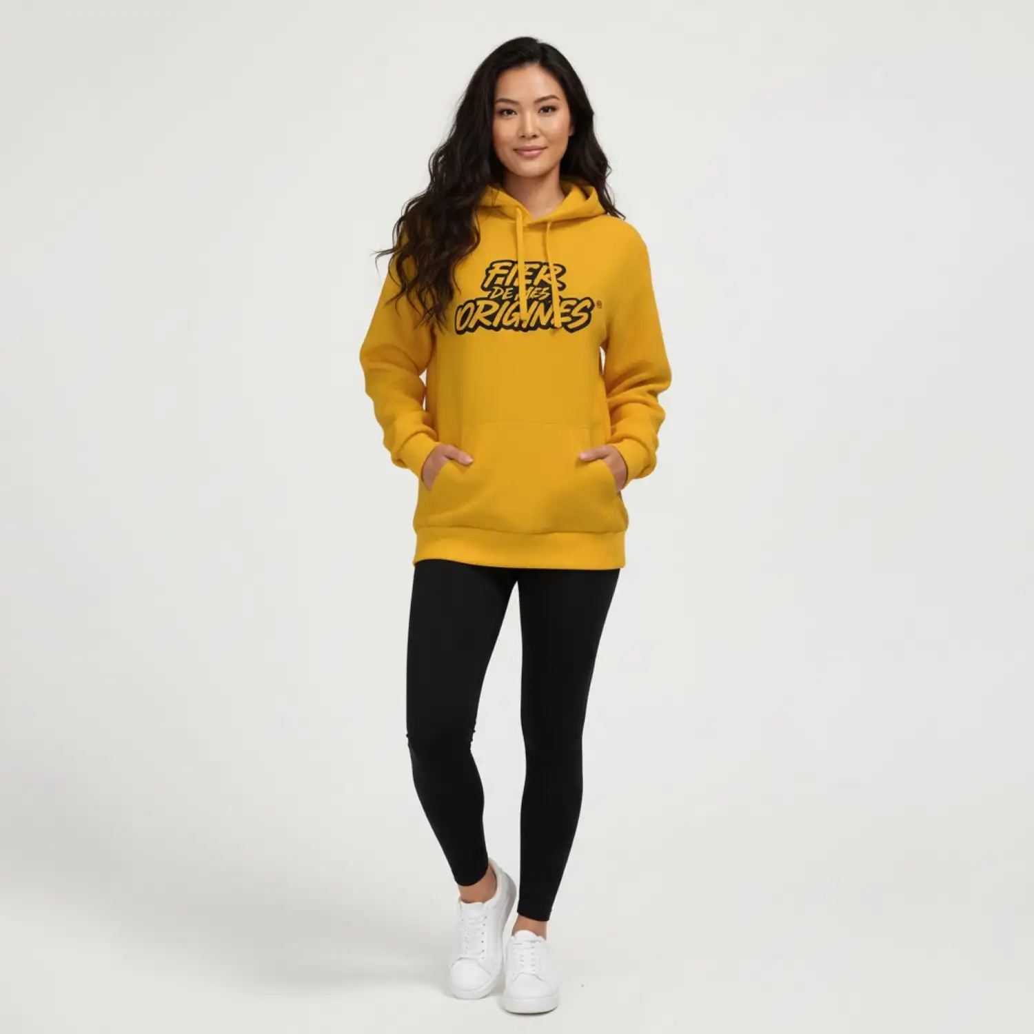 Sweat à capuche jaune - Fier de Mes Origines – Image 2